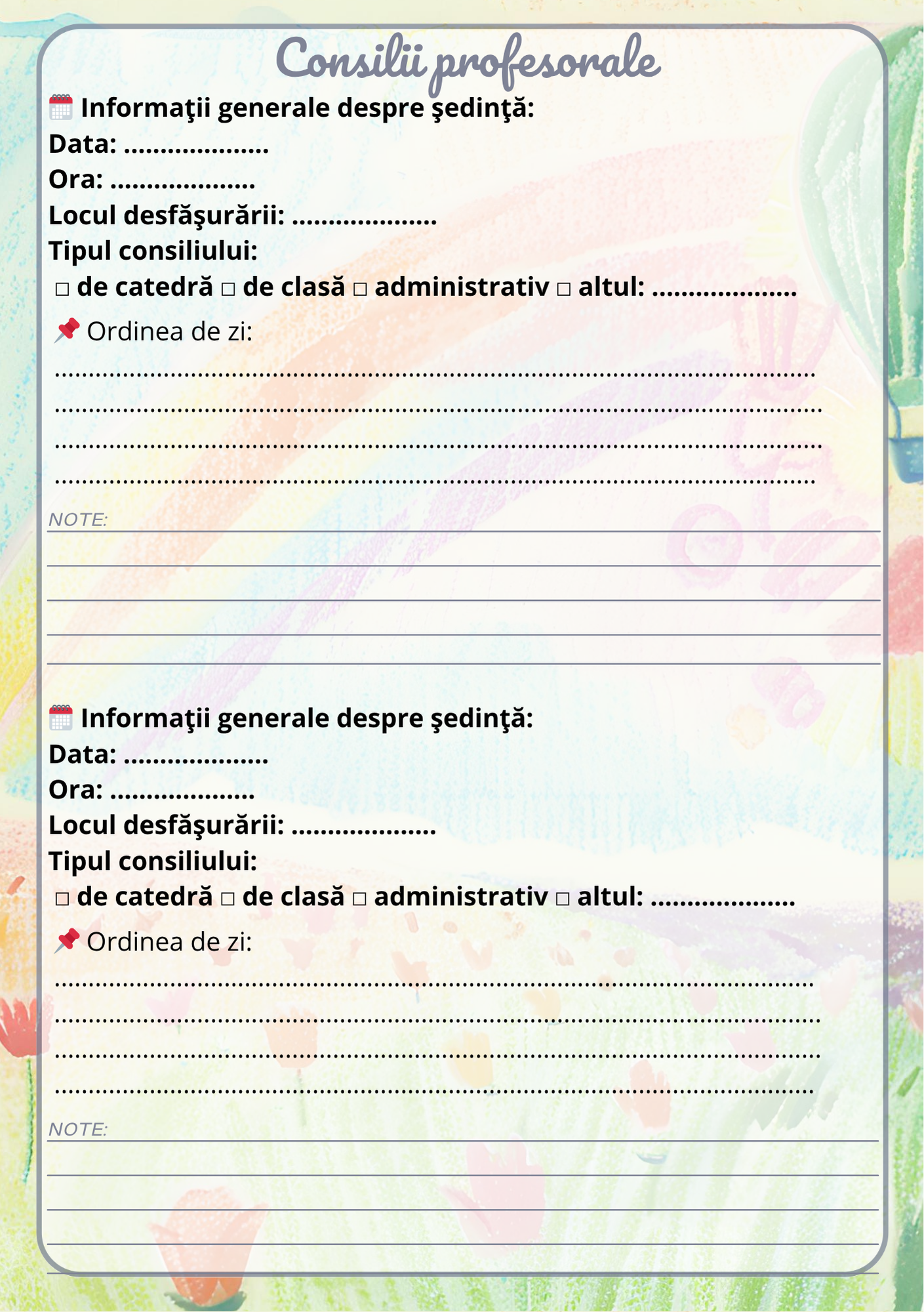 Agenda Cadrului Didactic 2025-2026