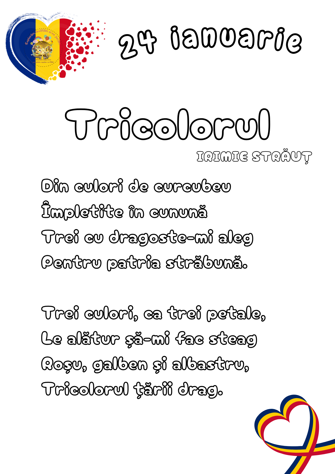 Fișe de lucru pentru 24 Ianuarie - Ziua Unirii Principatelor Române