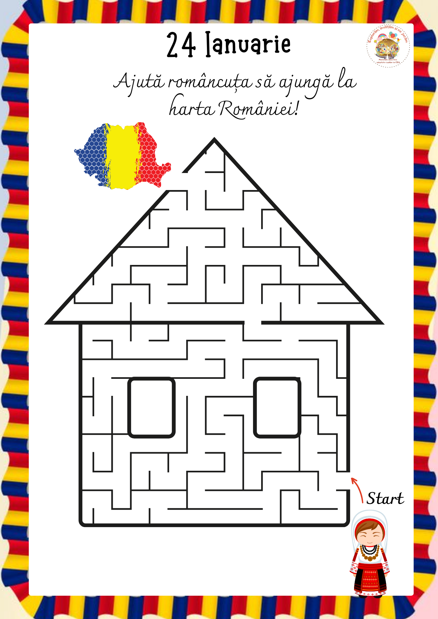 Fișe de lucru pentru 24 Ianuarie - Ziua Unirii Principatelor Române