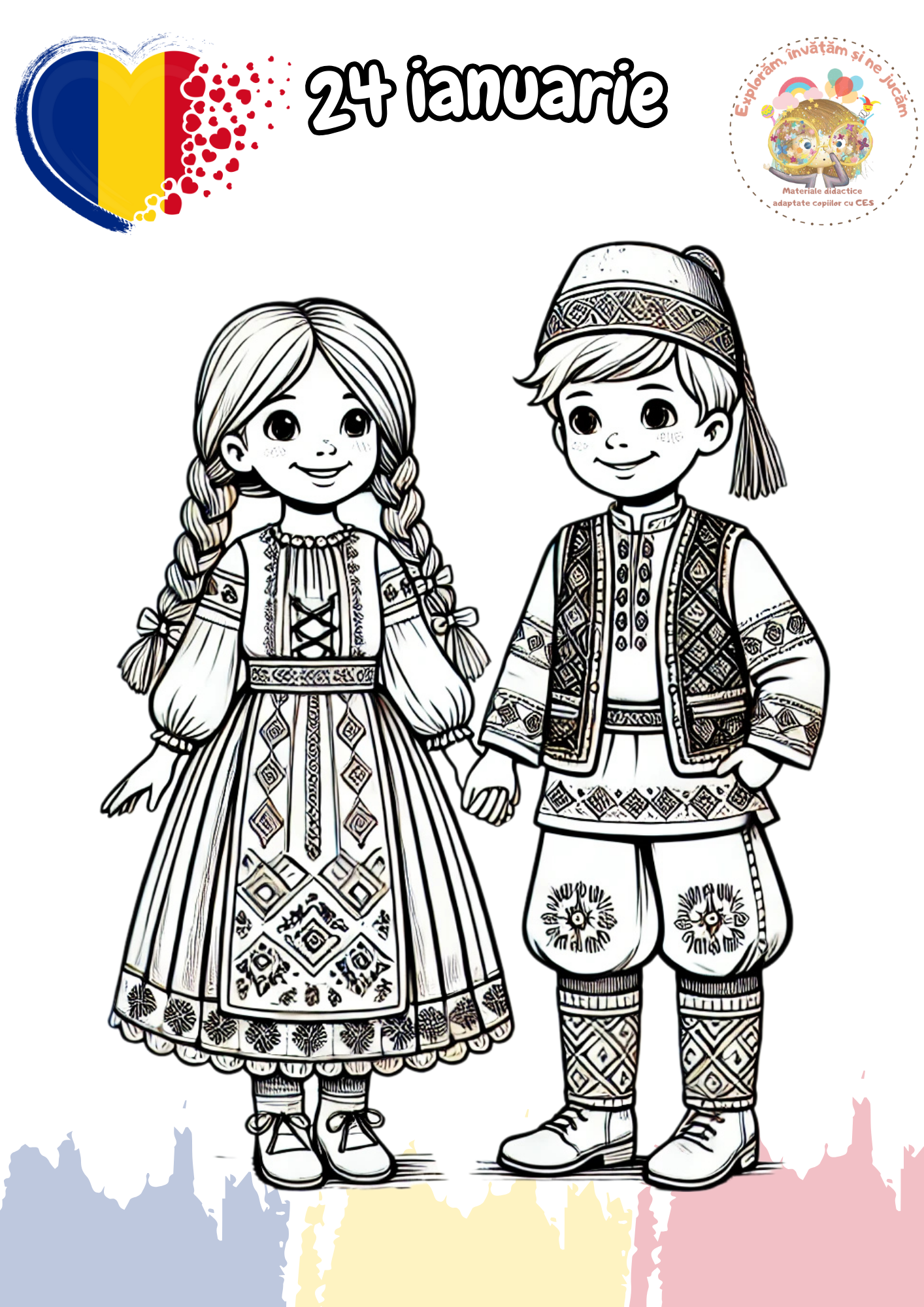Fișe de lucru pentru 24 Ianuarie - Ziua Unirii Principatelor Române