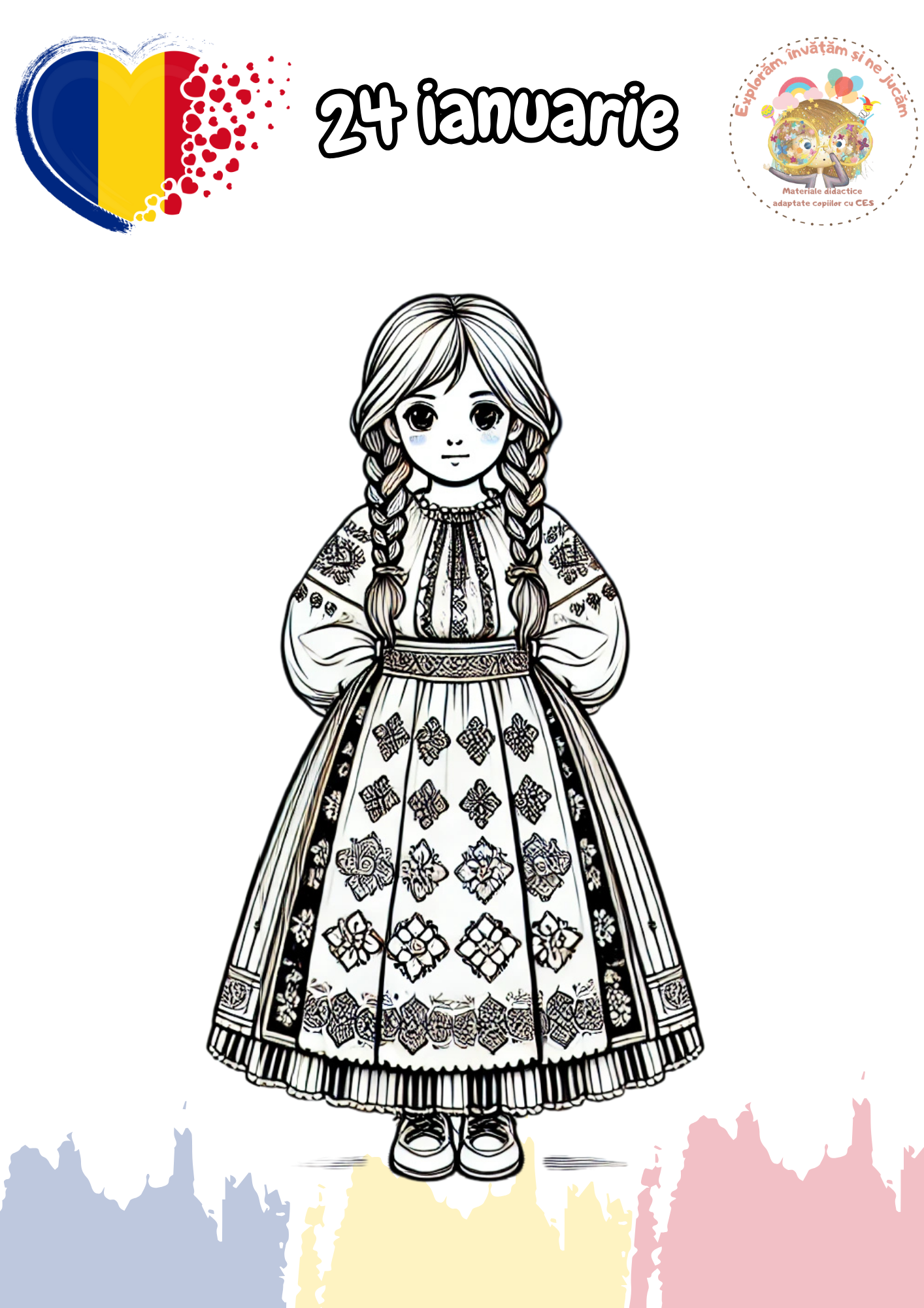 Fișe de lucru pentru 24 Ianuarie - Ziua Unirii Principatelor Române