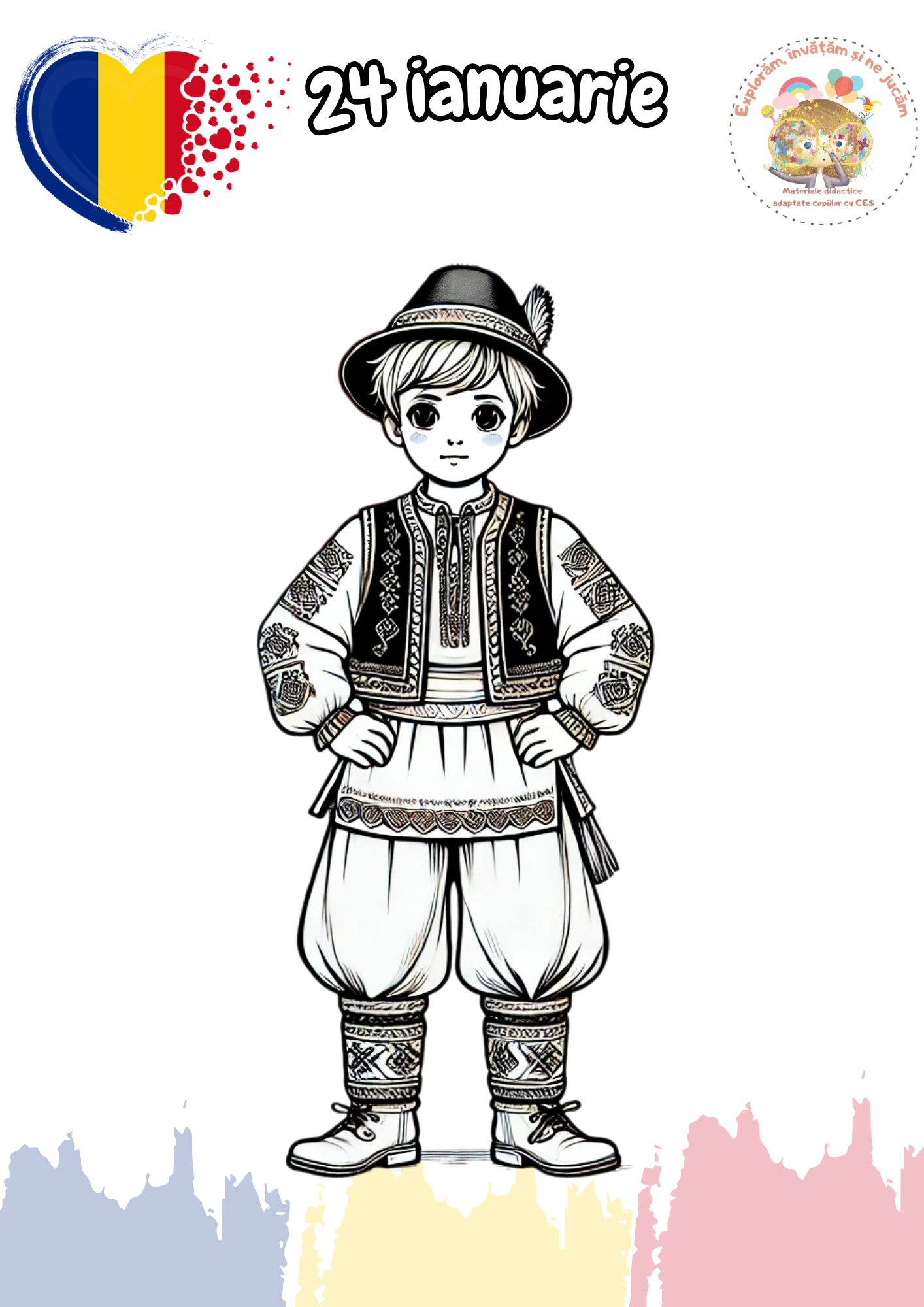 Fișe de lucru pentru 24 Ianuarie - Ziua Unirii Principatelor Române