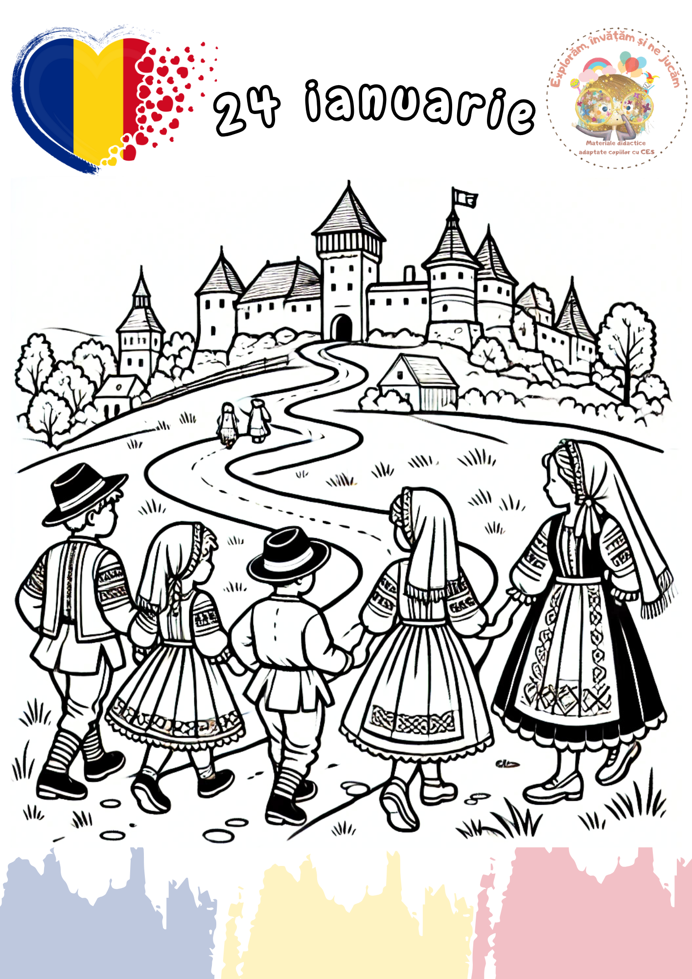 Fișe de lucru pentru 24 Ianuarie - Ziua Unirii Principatelor Române