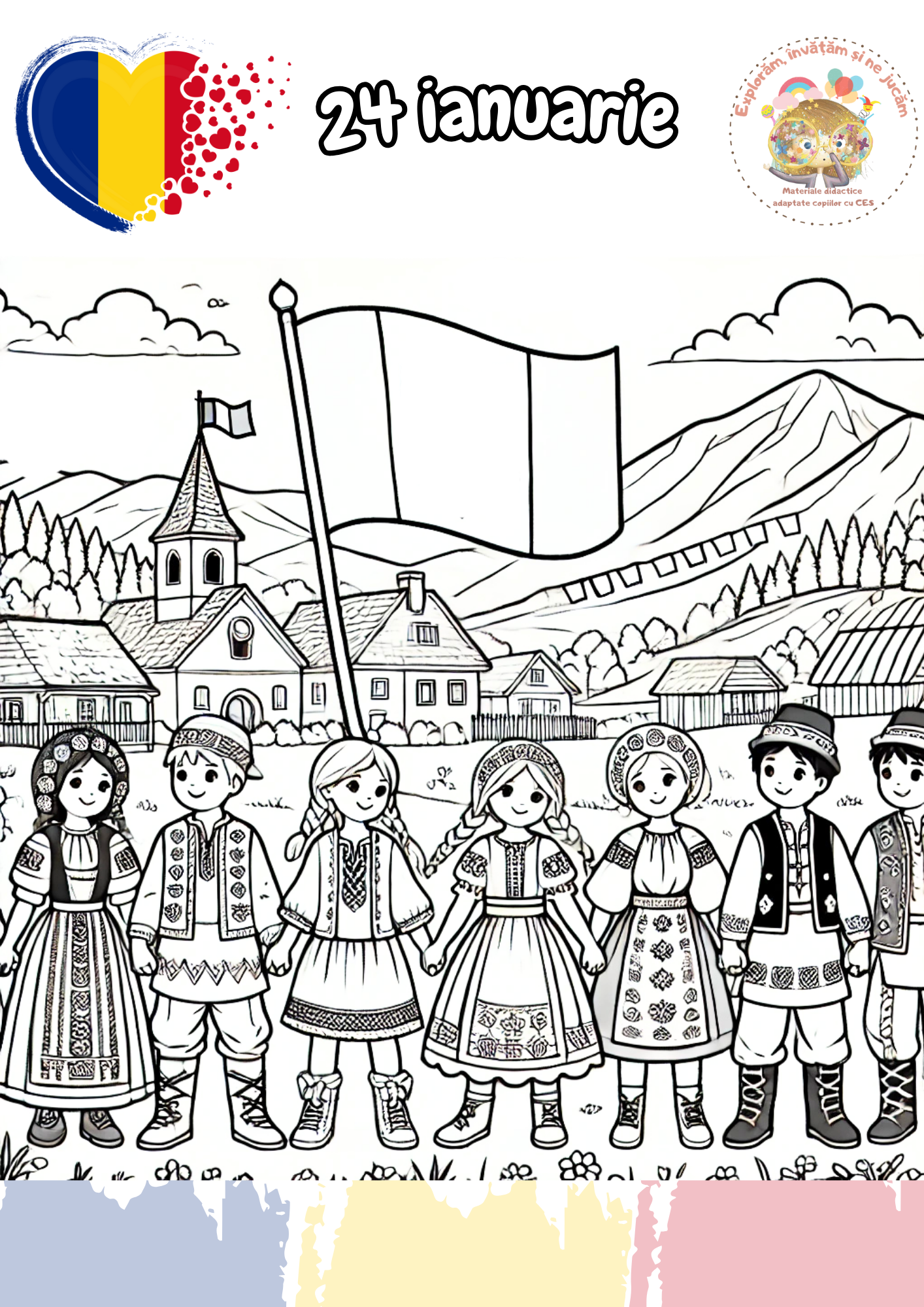 Fișe de lucru pentru 24 Ianuarie - Ziua Unirii Principatelor Române