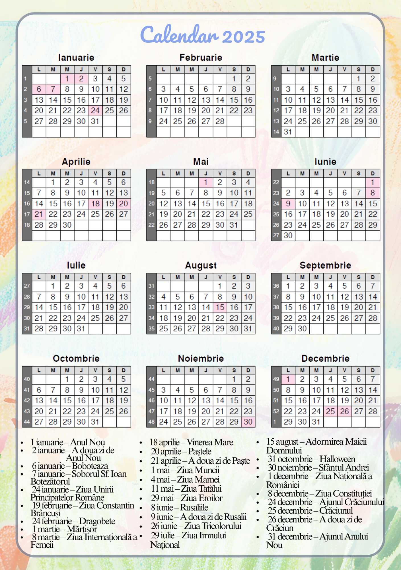 Agenda Cadrului Didactic 2025-2026