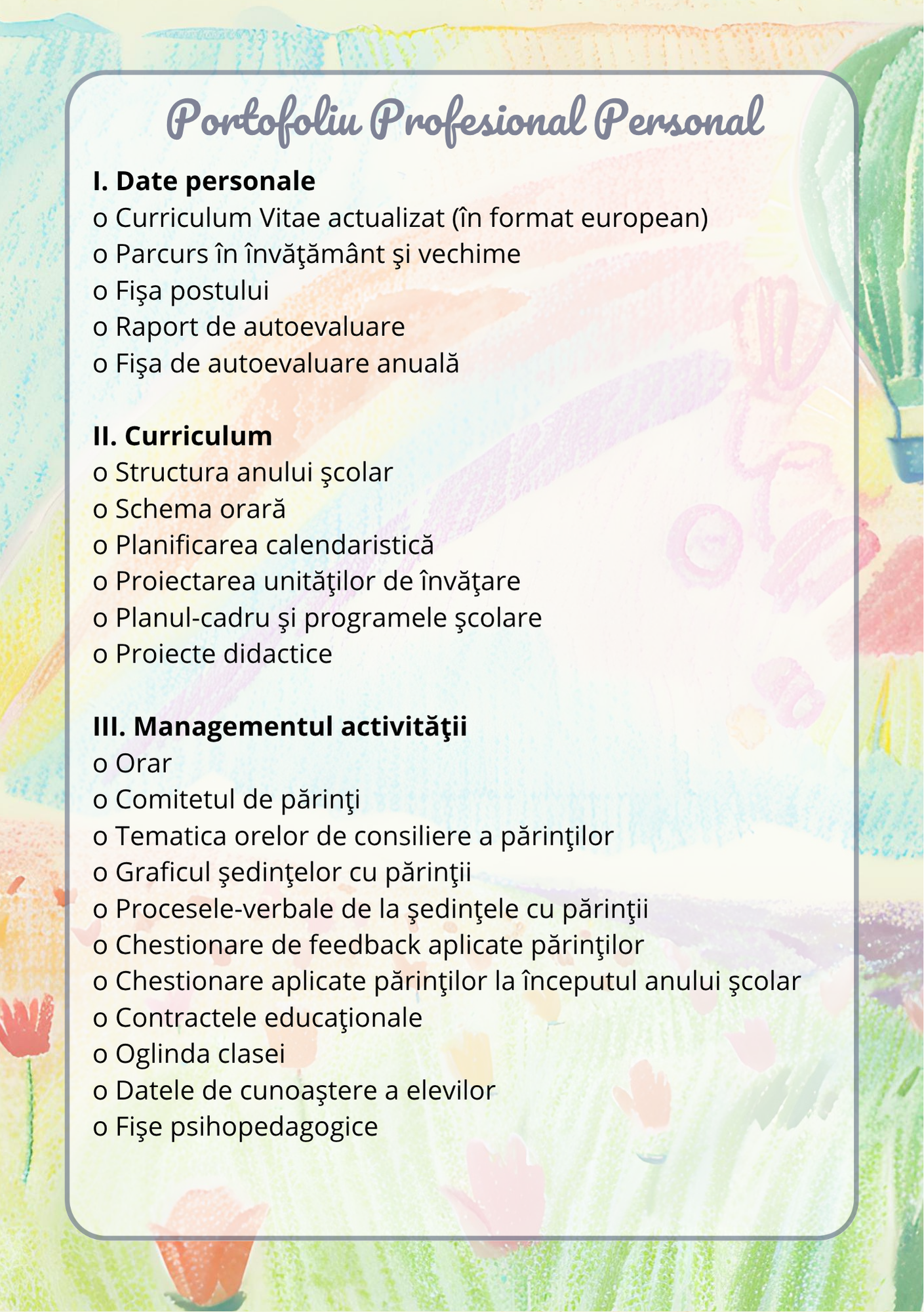 Agenda Cadrului Didactic 2025-2026