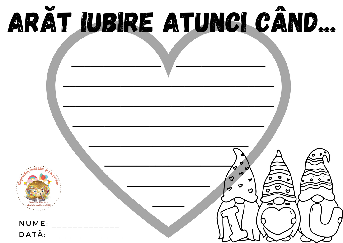 FIȘE LUCRU DRAGOBETE/SF.VALENTIN