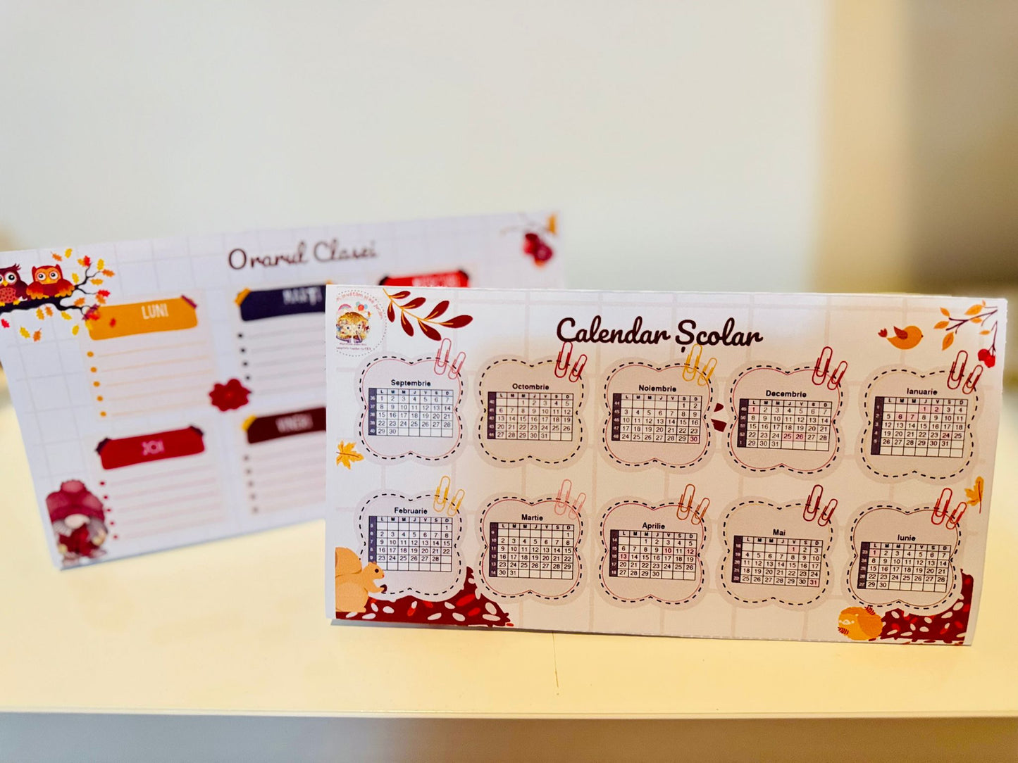 Orar+Calendar piramidă