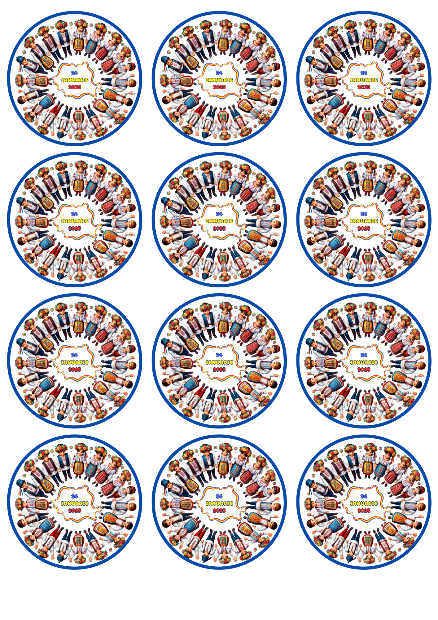 Insigne pentru 24 Ianuarie - Ziua Unirii Principatelor Române