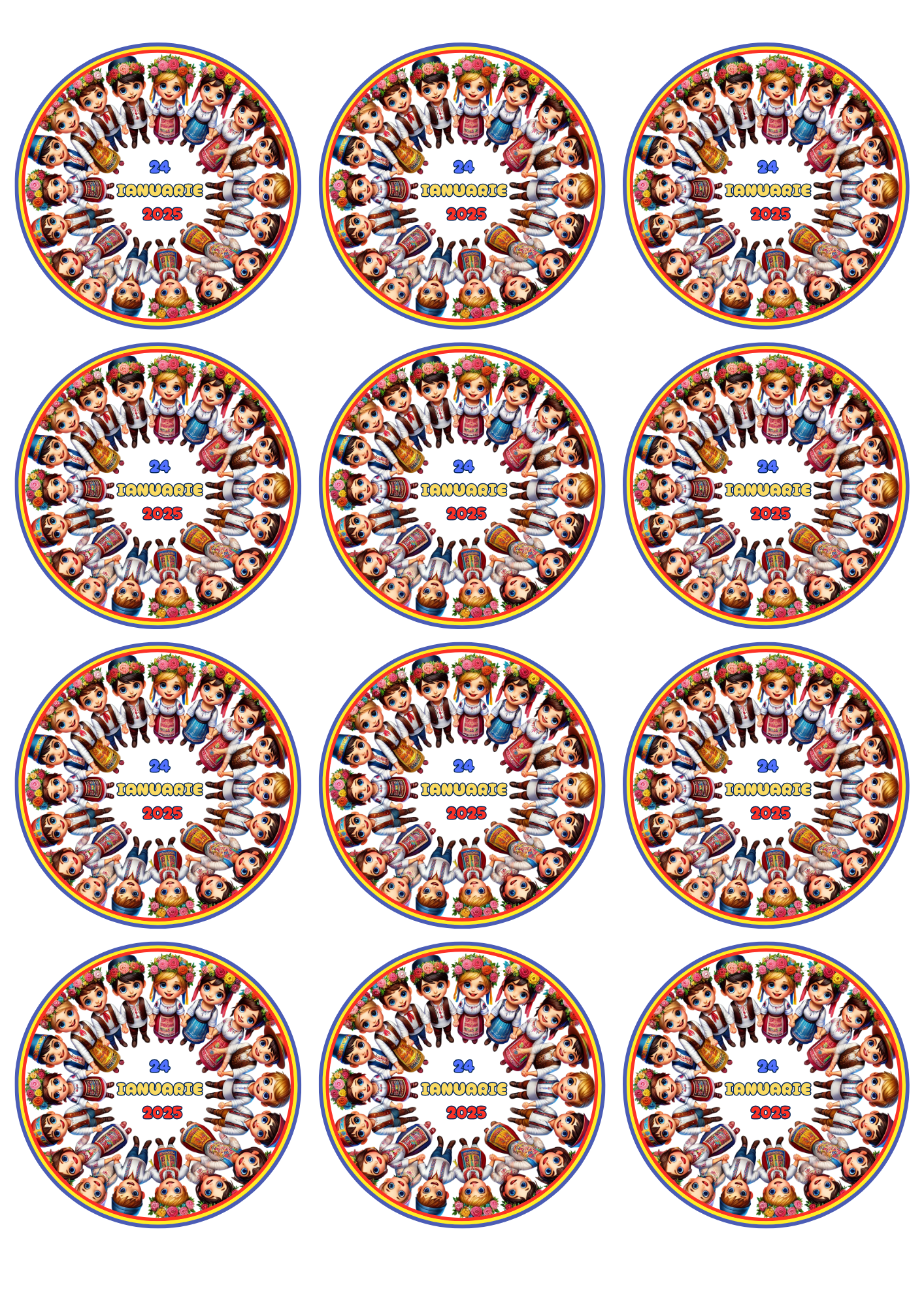 Insigne pentru 24 Ianuarie - Ziua Unirii Principatelor Române