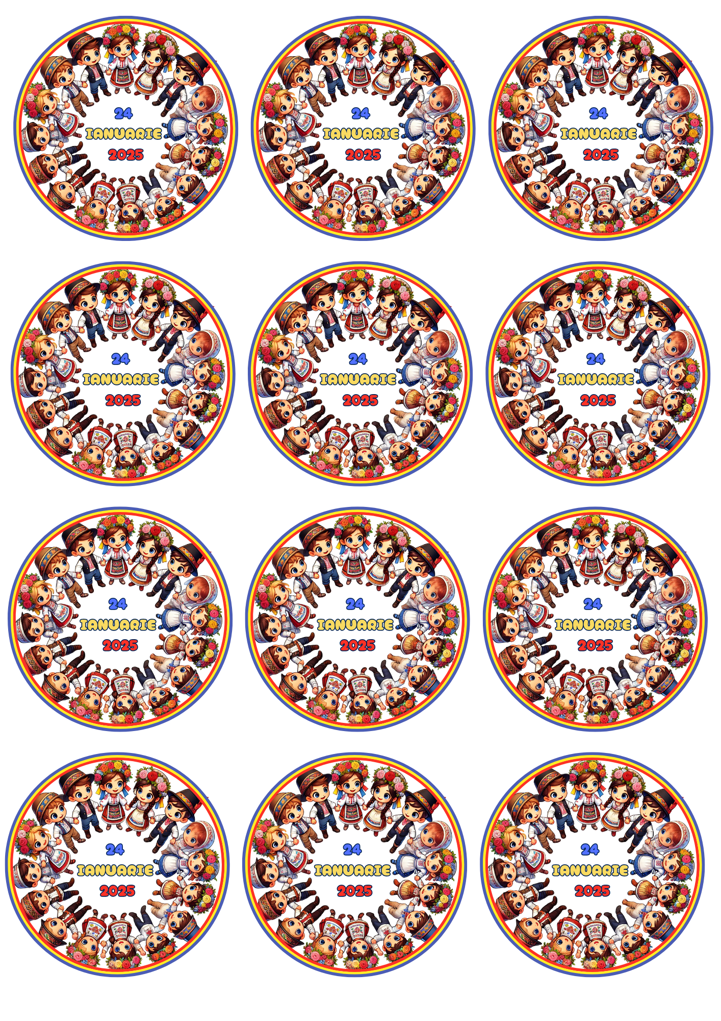 Insigne pentru 24 Ianuarie - Ziua Unirii Principatelor Române