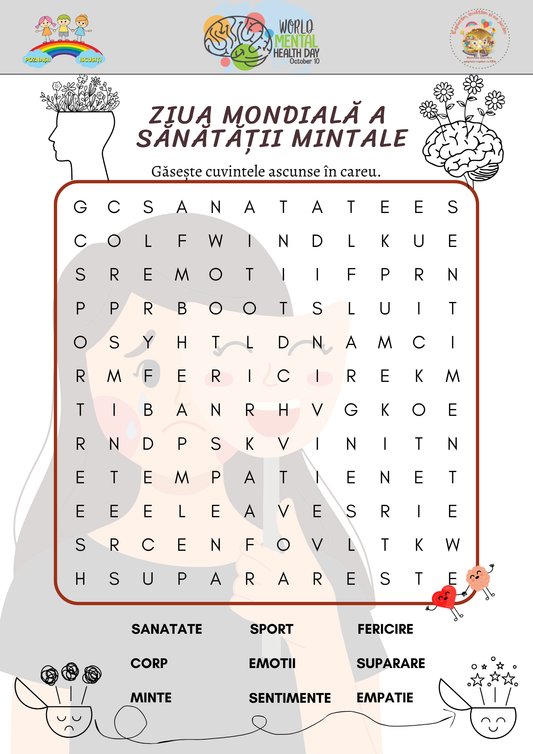 FIȘĂ LUCRU - Ziua Mondială a Sănătății Mintale