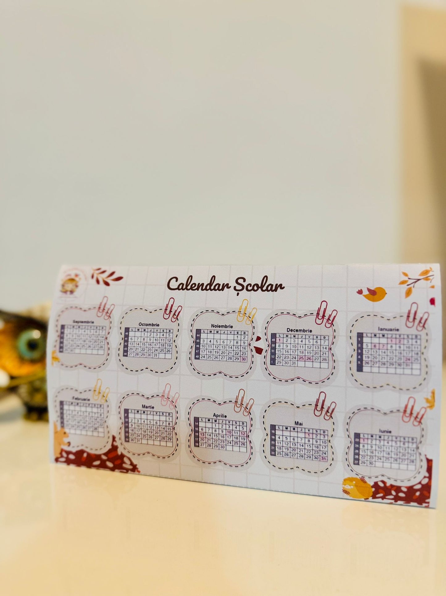 Orar+Calendar piramidă