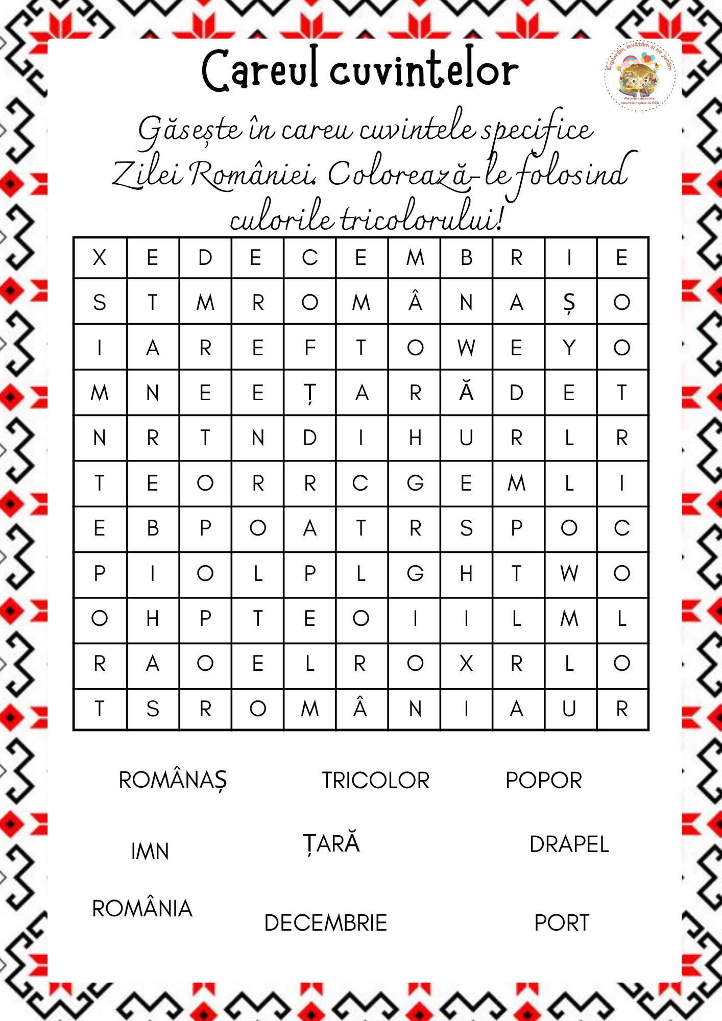 Fișe lucru 1 DECEMBRIE